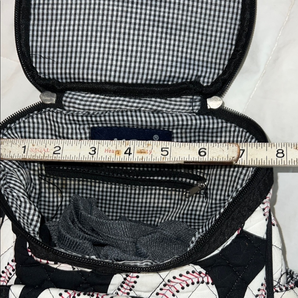 Quilted Baseball Pattern Backpack - Picture 15 of 16